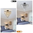thumbnail image 6 of ACE-LIGHTS,5-Tier Black Crystal Semi Flush Mount Chandelier Light Fixture,Large Contemporary Luxury Ceiling Lighting for Living Room,Bedroom,Dining Room,Hallway,Restaurants,Holels,Bars(Black), 6 of 11