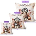 thumbnail image 4 of Hello Fall Havanese Scarf Welcome Autumn with Leaves Pumpkins Pillow Cushion Double Sided Havanese Dog Lover Gifts Idea Throw Pillow - 00011, 4 of 4