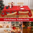 thumbnail image 2 of HA-EMORE Christmas Round Tablecloth Washable Velvet Decorative Table Cloth Table Cover Mat for Party Dining Banquet Home 60"*102", 2 of 6