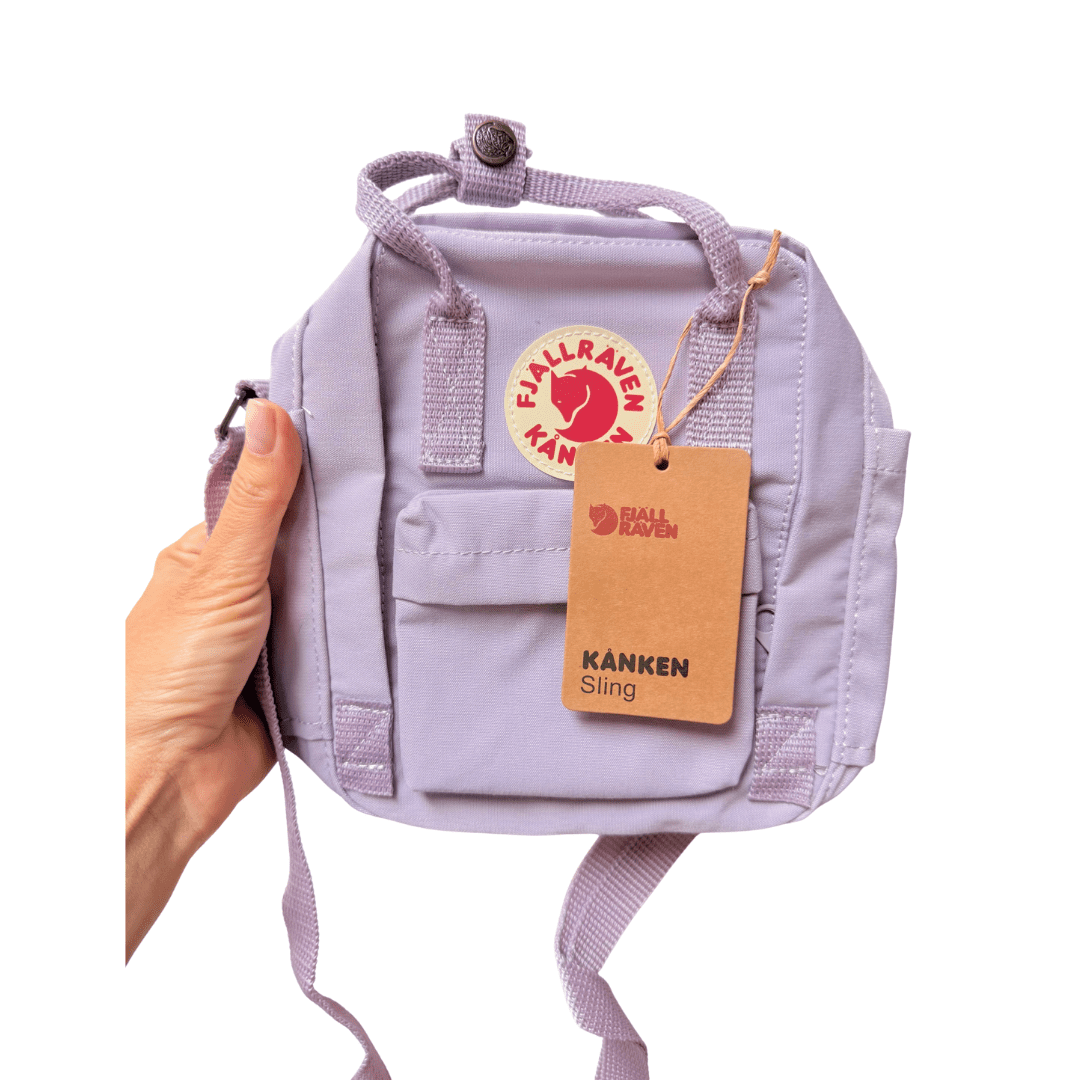 Fjallraven Kanken Sling Crossbody Shoulder Bag For Everyday Use & Travel, Pastel Lavender Backpack Height 7.8 in, 2.5 L