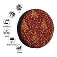 thumbnail image 4 of Pofeuu Christmas Tree On A Red Background Print Spare Tire Wheel Cover for Car Truck SUV Camper Universal Fit Spare Tire Cover RV Spare Tire Covers-16 inch, 4 of 6