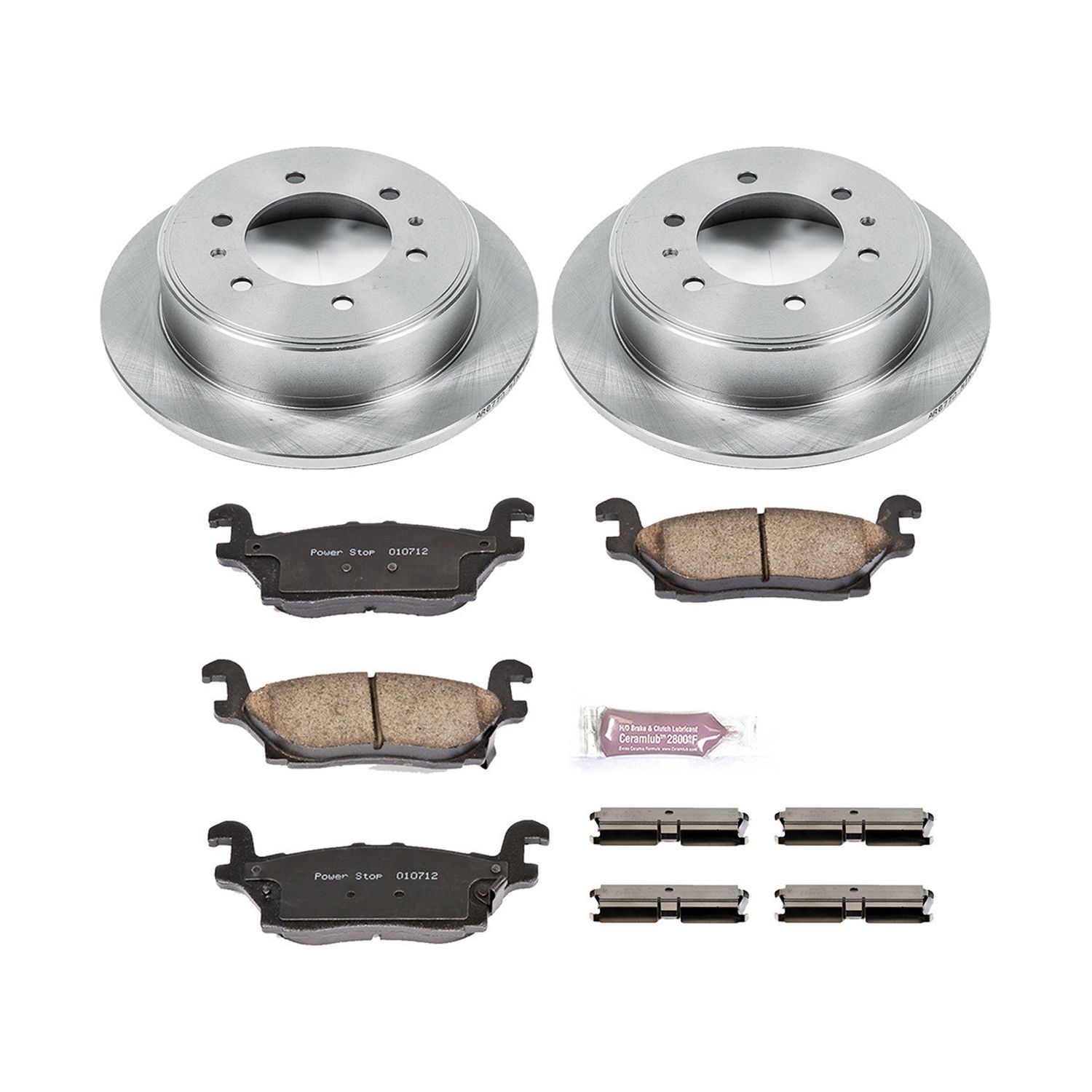 Power Stop Rear Stock Replacement Brake Pad and Rotor Kit KOE3067