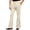 Khaki, variant on LEKWK Flared Dress Pants for Men Slim Fit Bootcut Trousers Retro Style Casual Slacks with Pockets Smooth Draped Apparel for Business Work Office Party Outing Purple L