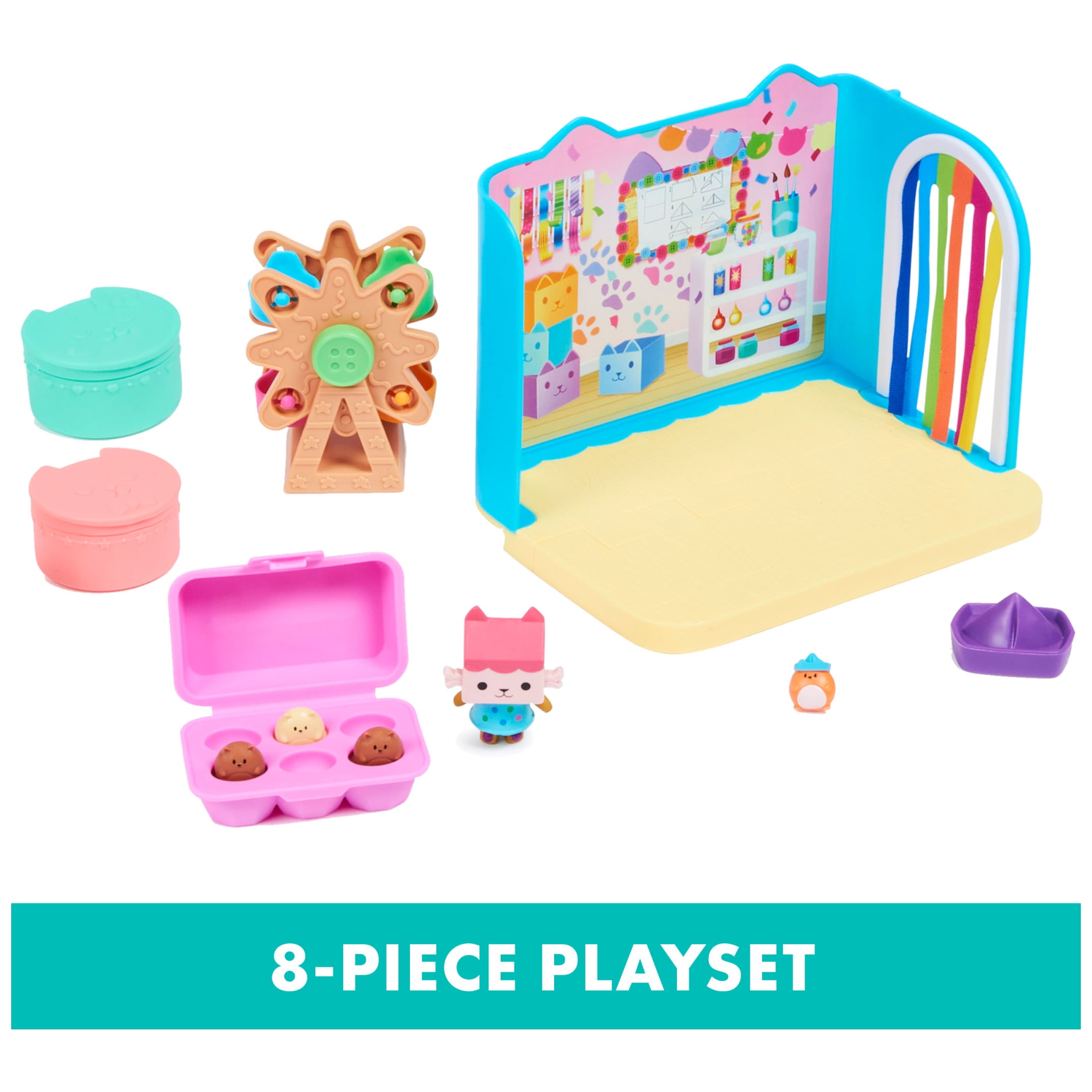 Gabby's Dollhouse, Baby Box Craft-A-Riffic Room Playset with Cat Figure