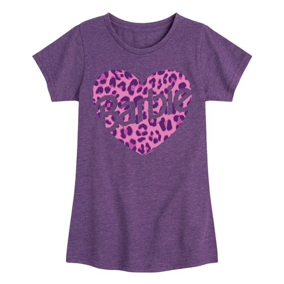 Barbie - Leopard Heart - Classic Barbie - Toddler And Youth Girls Raglan Graphic T-Shirt