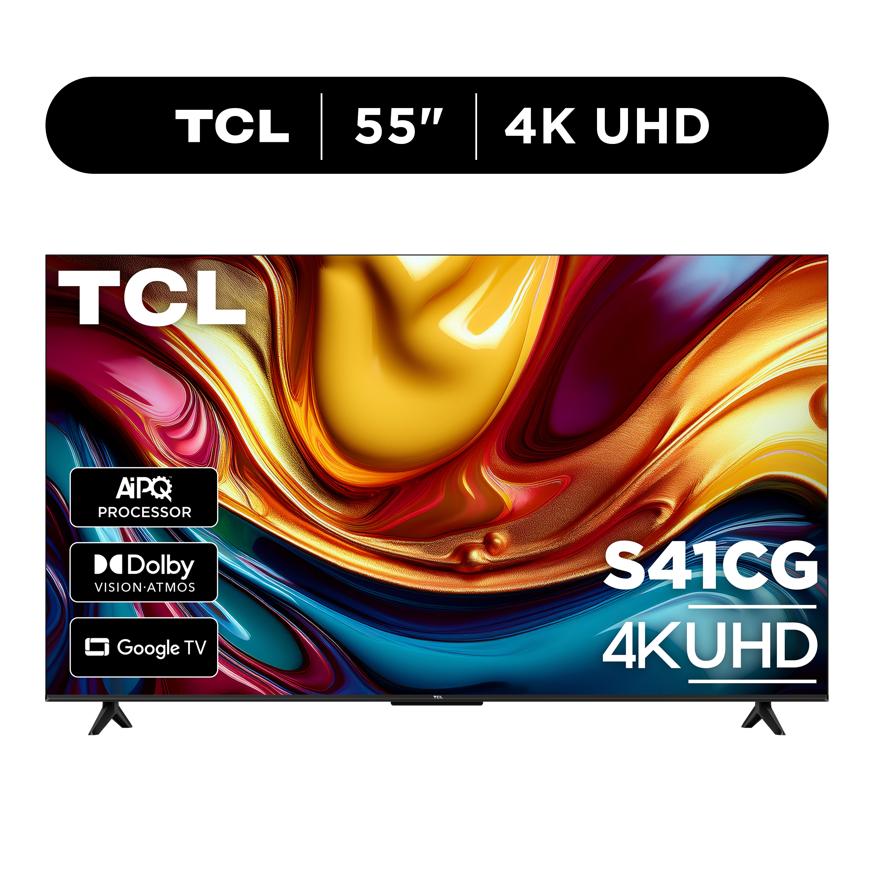 TCL 55" Class S41CG Series 4K UHD LED Smart Google TV (Limited Edition) - Dolby Vision HDR & Dolby Atmos, Google Assistant & Amazon Alexa Compatible with Voice Remote - 55S41CG