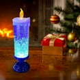 thumbnail image 4 of HCTSHG Christmas Candles with Pedestal, USB Rechargeable or Battery Color Changing Waterproof Rotating Glitter Flameless Candles for Christmas Party Home Decor, 4 of 5