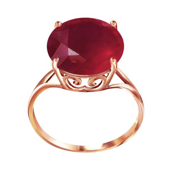 Galaxy Gold 14K Solid Rose Gold Natural Ruby Ring - July Birthstone - Symbol of Passion & Vitality - Made in USA - Fine Jewelry for Women