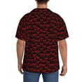 thumbnail image 3 of Disketp Red Skulls 4 Men's Hawaiian, Shirts Button Down Holiday Beach Shirts-{sizeName}-X-Large, 3 of 5