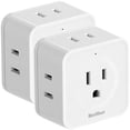thumbnail image 1 of Extensión de Corriente CubicCharge 2Pzas 5 Salidas AC 110-240V 50-60Hz15A Max Blanco., 1 of 1