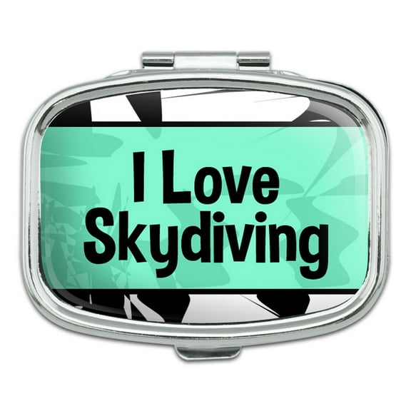 I Love Heart Sports Hobbies - Skydiving - Rectangle Pill Box