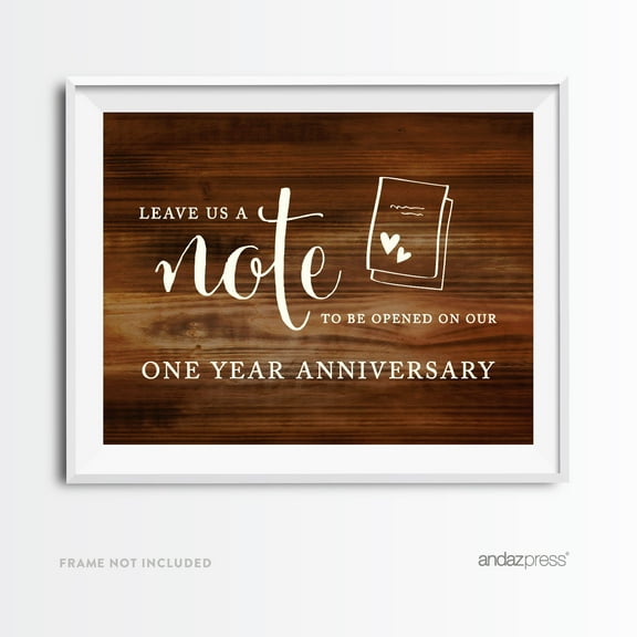 Time Capsule - Leave Us A Note Rustic Wood Wedding Party Signs