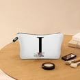 thumbnail image 4 of Hovmgk Letter Cosmetic Bag 7.1×5.3 Inch, Initial Makeup Pouch, Fabric, Stylish, Personalized – Perfect for Travel, Daily Use, Mother's Day, Great for Women, Gift Recipients, 4 of 6