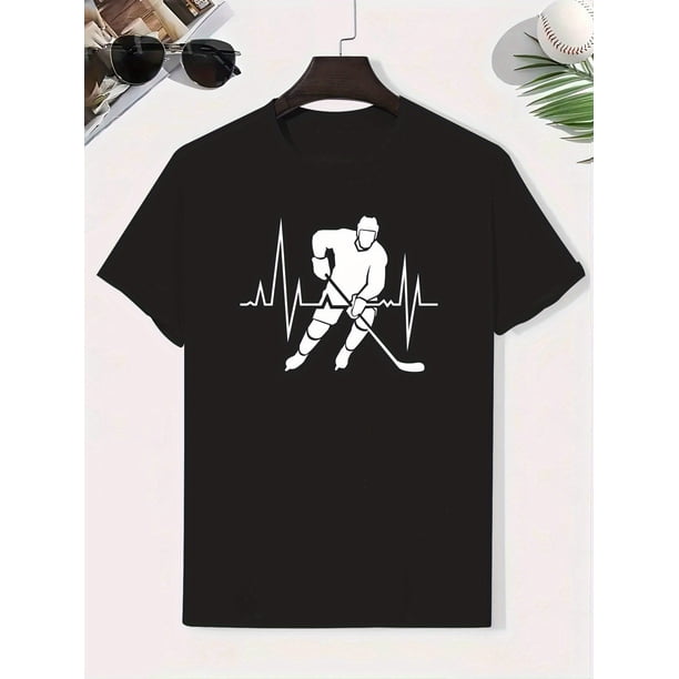 HOCKEY Boys T-Shirt - Boys Creative T-Shirt, Casual Lightweight Comfortable Short Sleeve Top, Summer Youth Clothing - Medium Stretch, Crew Neck, Regular Fit, Knit Fabric, 180 g/m²