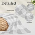thumbnail image 4 of Grey White Buffalo Check Long Body Pillow Cover 20x60 Inch, Farmhouse Plaid Modern Geometric Decorative Pillowcase with Zipper, Microfiber Pillow Protector, Soft Breathable Long Pillowcases for Women, 4 of 9