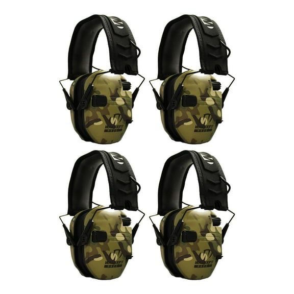 Walker's Razor Slim Electronic Shooting Muffs 4-Pack (Multi Cam Camo Tan)