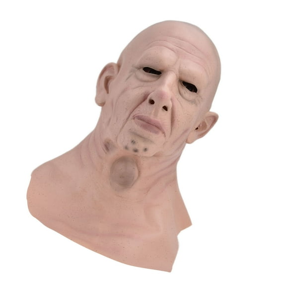 TOPINCN Bald Head Man Latex Human Face Funny Scary Costume Cosplay Props,Costume ,Cosplay