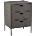 thumbnail image 1 of Outsunny Poolside Rattan Wicker Patio Organizer Storage Cabinet, 1 of 10