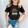 thumbnail image 2 of Hessimy Toddler Boy Girl Pumpkin Face Spooky Halloween T-Shirt Short Sleeve Kids Fun Tops（Black，8-9 Years）, 2 of 4