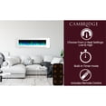 thumbnail image 4 of Cambridge 72 In. Electric Wall Mounted Fireplace Heater in White with Multi-color Flame Crystal Rock Display, Adjustable Heat, Remote - CAM72WMEF-1BLK, 4 of 12
