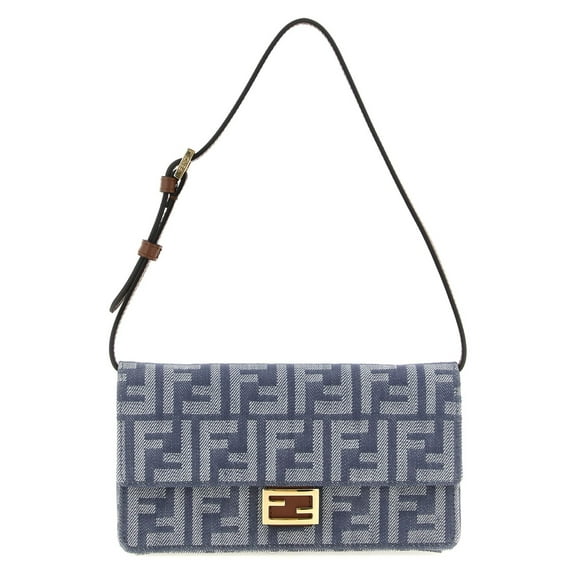 Fendi Women's 'Baguette' Wallet On Chain Blue