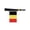 Yellow,B, variant on Belgium Flag Printed Cheer Trumpet, Durable Lightweight Plastic Material, Standard Cheering Size, Portable Noisemaker for Athletic Event Football Watch Party & Sports Fan Daily Use