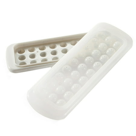 

Small Round Ice Cube Tray for Freezer with Lid Easy Release for Bar Drinks