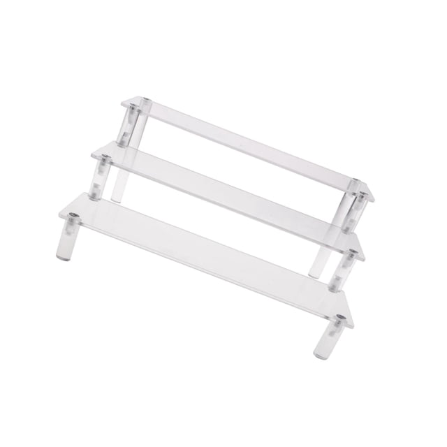 maskred Contemporary Acrylic Display Riser Stand Fashionable Perfume Cosmetics Holder for Decoration Clear 39.5x27.5x15cm 1Set