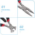 thumbnail image 3 of Kit de reparación de cremallera de 2 piezas Alicates Herramienta de reemplazo Cremallera Herramienta de cremallera de fijación manual (Alicate de punta afilada y Alicate de corte final), 3 of 7
