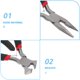thumbnail image 3 of Kit de reparación de cremallera de 2 piezas Alicates Herramienta de reemplazo Cremallera Herramienta de cremallera de fijación manual (Alicate de punta afilada y Alicate de corte final), 3 of 7