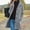 Gray-Coat, variant on Trench Coat for Women Winter Wool Blend Long SLeeve Peacoat Button Down Chunky Casual Overcoat