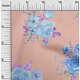 thumbnail image 1 of oneOone Cotton Flex Fabric Chevron|Watercolor Leaves & Peony Floral Print Fabric By Yard 40 Inch Wide, 1 of 4
