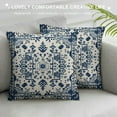 thumbnail image 3 of Nawypu  Boho Pillow Covers,Carpet Pattern Throw Pillows Case,Blue White Ethnic Design Outdoor Decorative Square Farmhouse Decor Cushion Covers for Home Sofa Bed Couch, 3 of 5