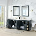 thumbnail image 4 of Gazsi 84" Wood Vanity in Charcoal Blue with Composite Stone Top with Mirror, 4 of 14