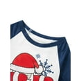 thumbnail image 4 of Votuleazi Family Matching Christmas Pajamas Set Santa  Snowflake Print Holiday Pajamas Sleepwear Dad Mom Kids PJs, 4 of 10