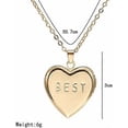 thumbnail image 2 of 14k Gold Silver Women Girls Romantic Heart Locket Necklace Engraved Flower Oval Hold Photo Picture Pendant Living Memory Jewelry - -, 2 of 4
