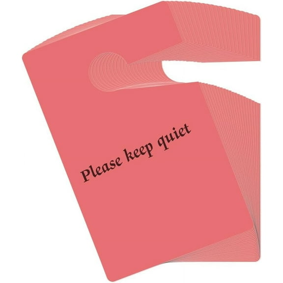 1set 120pcs PP Plastic Hanging Door Handle Hanger Tags Blank Memo Board for Home Hotel Store Red 127x76.2mm