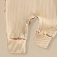 thumbnail image 5 of CAUYDY Newborn Baby Girls Romper Outfits Letter Daddy's Girl Print Ruffle Jumpsuit Bodysuit Fall Winter Clothes(L101-Beige,0-3 M), 5 of 7