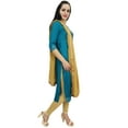 thumbnail image 3 of Atasi Turquoise Gotta Patti Work Rayon Straight Kurti Women's Casual Clothing - 16, 3 of 5