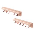 thumbnail image 1 of Oleegame 2PC Spoon And Lid Rest Kitchen Storage Rack Household Holder Spoon And Spatula Storage Rack Wall Mounted Kitchen Rack Pink, 1 of 4