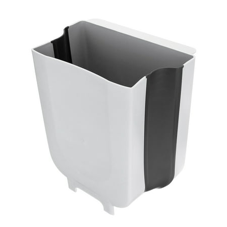 Foldable Wastebasket Wall Mounted Trash Can Cabinet Door Hanging