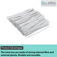 thumbnail image 3 of Plastic Twist Bag Ties 5"-White-(2000Pcs) Reusable Twist Ties for Multiple uses, 3 of 7