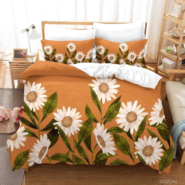 3D Dibujado a mano Floral Patrón Funda de edredón Set Ropa de cama Set Funda nórdica