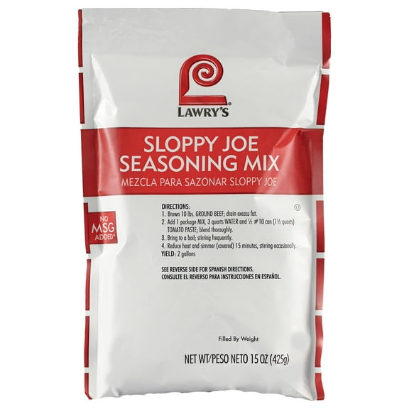 Lawry's Sloppy Joe Seasoning Mix, 15 KKS1 oz - One 15 Ounce Package of Sloppy Joes Mix, Made with Premium Blend of Spices, Perfect in Sloppy Joes or to Flavor Stuffed Peppers and More
