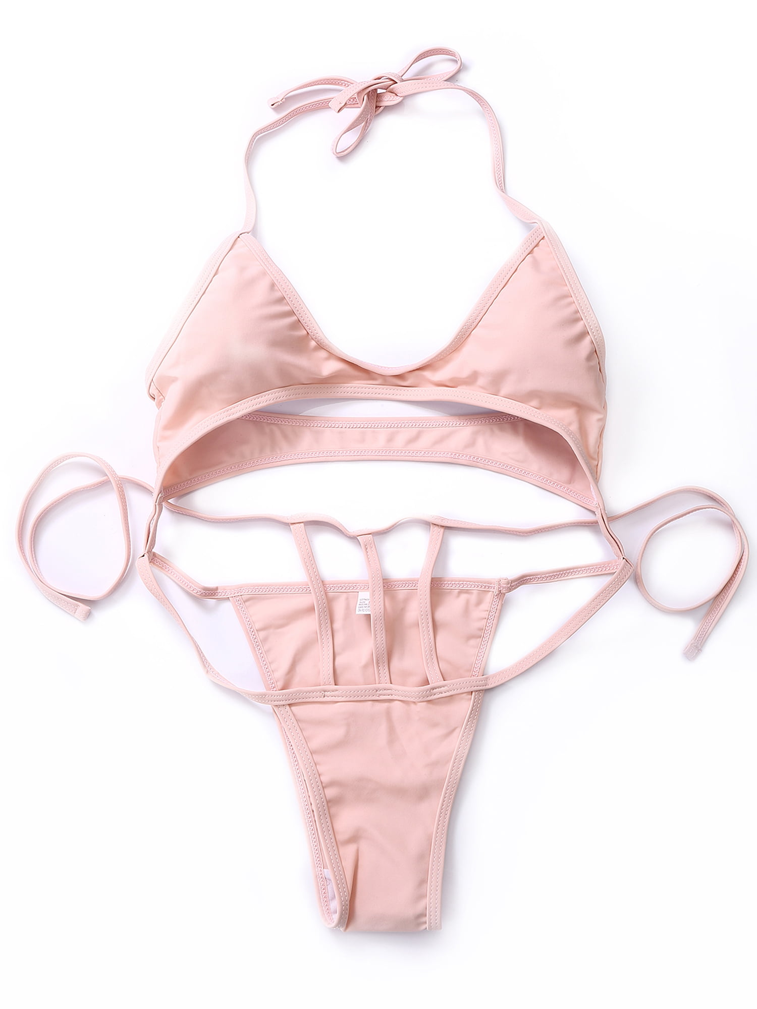 padded pink bikini