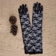 thumbnail image 1 of Nvzi 2 guantes largos de encaje con diseño floral de 20,86 pulgadas para dama, para bodas, Halloween, fiestas de cosplay, color negro, 1 of 4