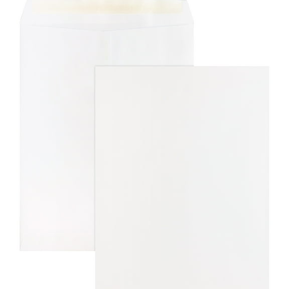 Business Source, BSN65451, Self Sealing Catalog Envelopes, 100 / Box, White