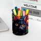 thumbnail image 5 of Organizador de escritorio compacto para bolígrafos: set de accesorios funcionales para maquillaje y estudio de arte, diseño de gato colorido., 5 of 5