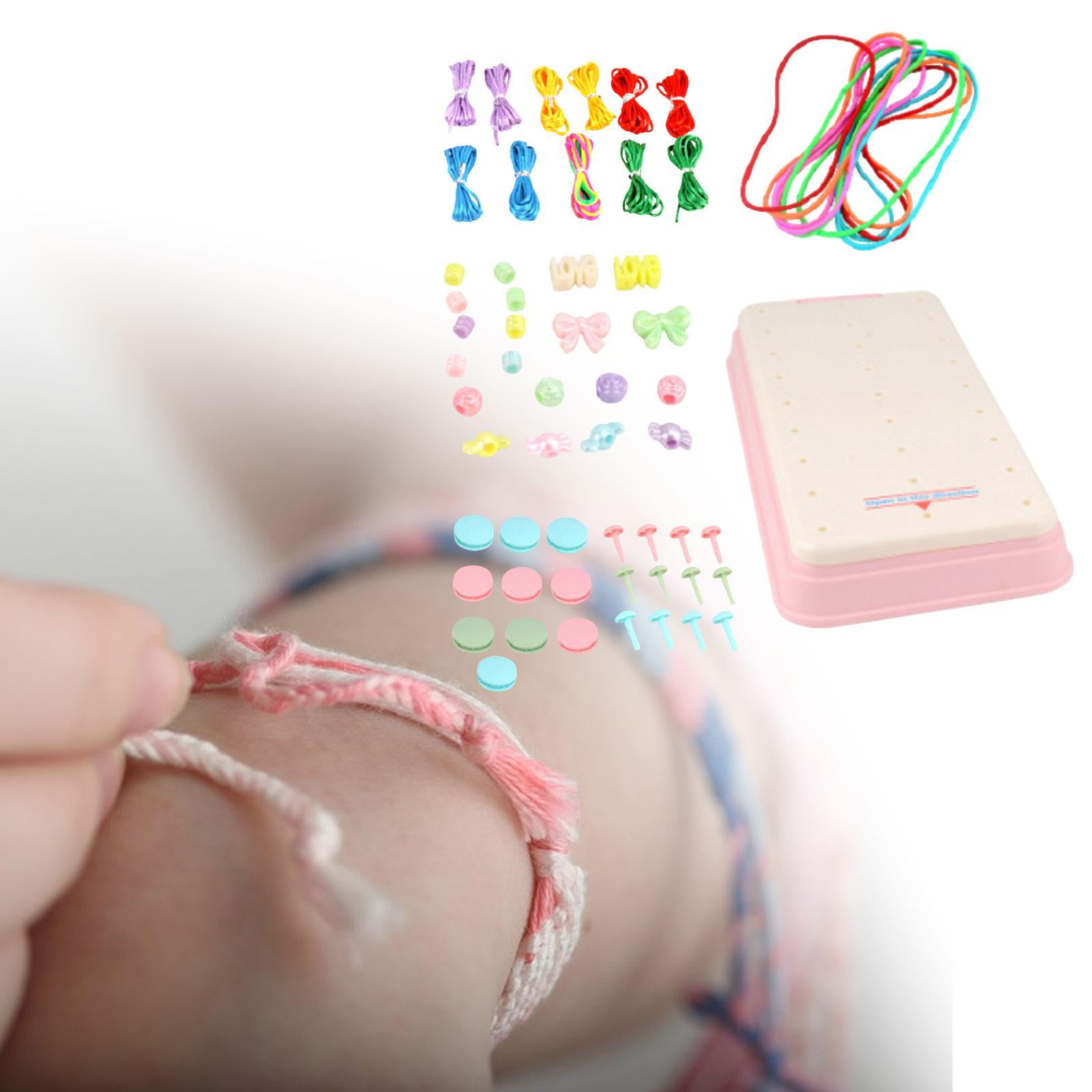 balikha DIY Bracelet Making Bracelet Making Colorful DIY Friendship Bracelet Maker Crafting Toy for Kids for Adults Teen Party Supply pink