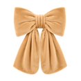 thumbnail image 2 of Velvet Christmas Bows ,Hanging Holiday Xmas Bows for Christmas Wreaths Decoration, 5.91x 5.91Inch Beige, 2 of 8